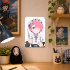 Ram Re Zero Anime Tin Sign - Metal Poster Room Decor - image 4