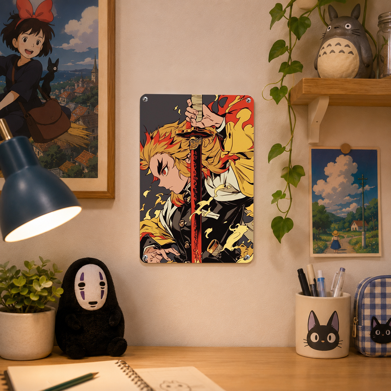Rengoku Tengen Demon Slayer Anime Tin Sign - Metal Decor - image 4