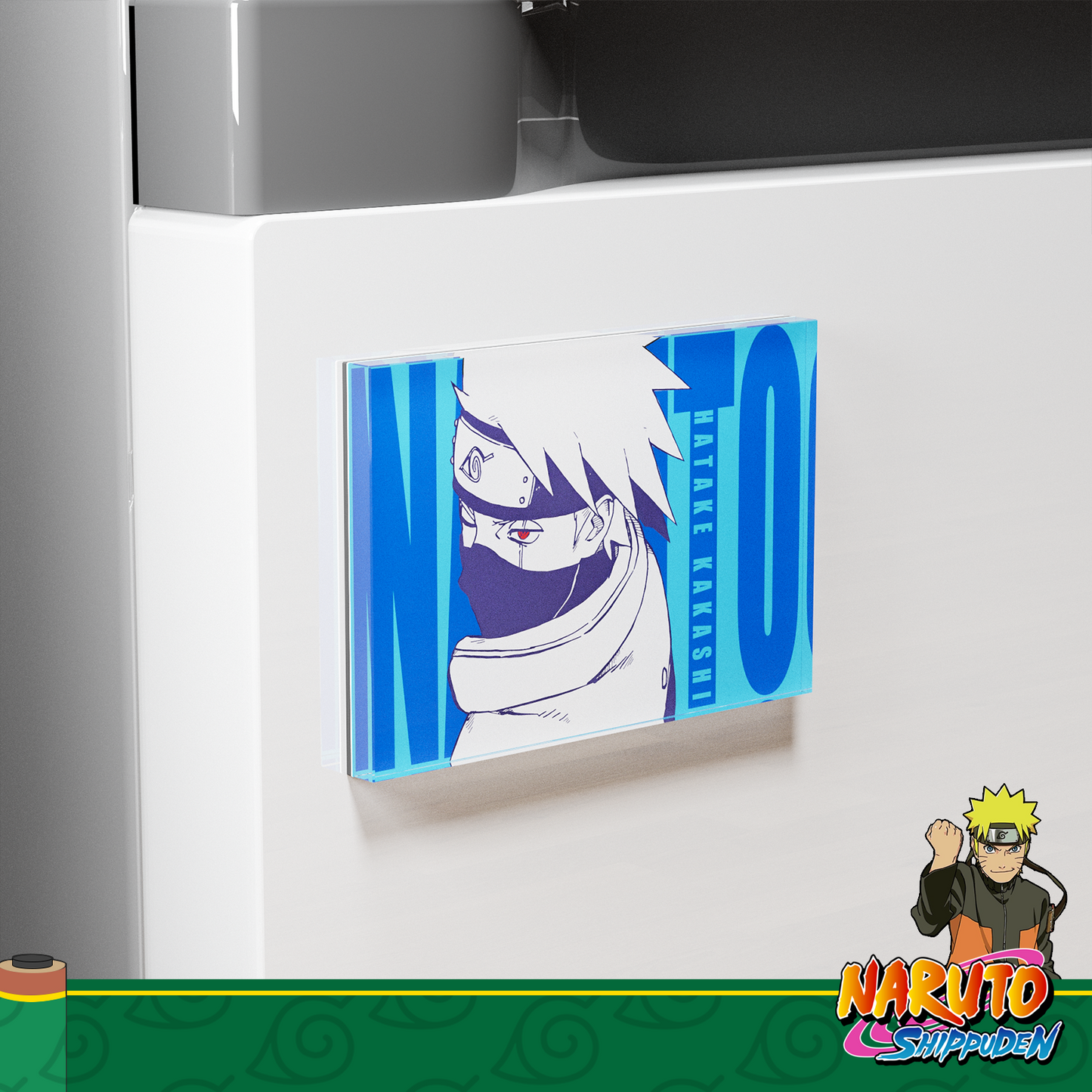 Kakashi Hatake Fridge Magnet – Naruto Anime Refrigerator Magnet, Cool Anime Decor Gift