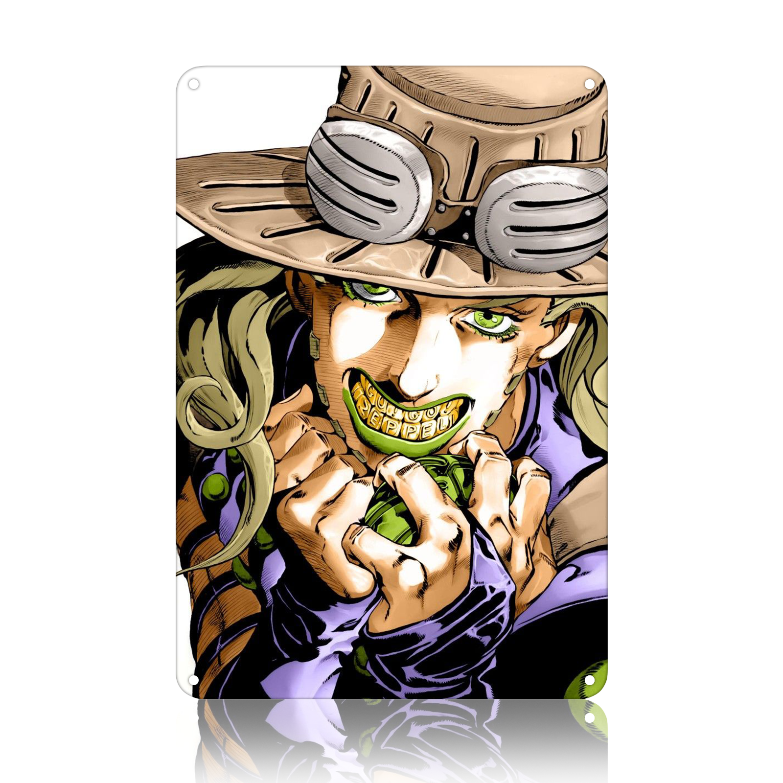 Gyro Zeppeli JoJo Anime Tin Sign - Metal Poster Decor