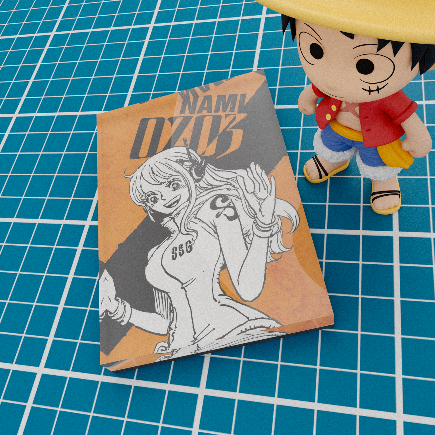 One Piece Nami Anime Fridge Magnet – Custom Acrylic Refrigerator Magnet for Anime Fans