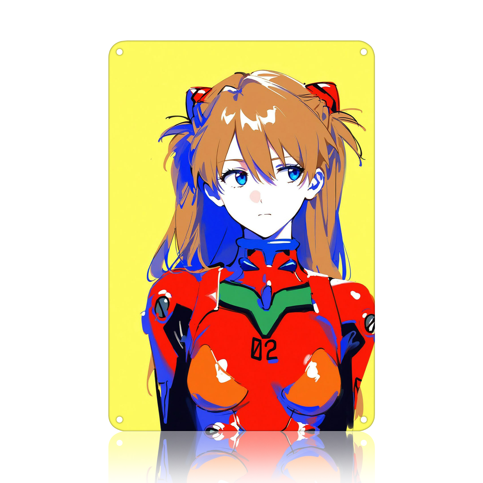 Asuka Langley EVA Pilot Anime Tin Sign - Metal Wall Art