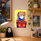 Asuka Langley EVA Pilot Anime Tin Sign - Metal Wall Art - image 4