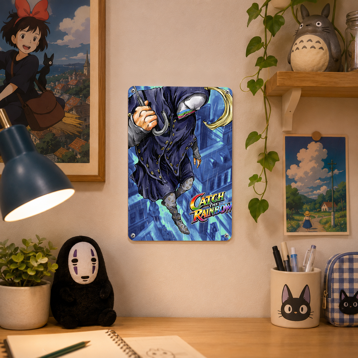 Catch the Rainbow JoJo Anime Tin Sign - Metal Wall Decor - image 5