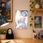 Rem Re Zero White Dress Tin Sign - Anime Metal Wall Art - image 4