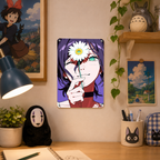 Reze Chainsaw Man Flower Tin Sign - Anime Metal Poster - image 4