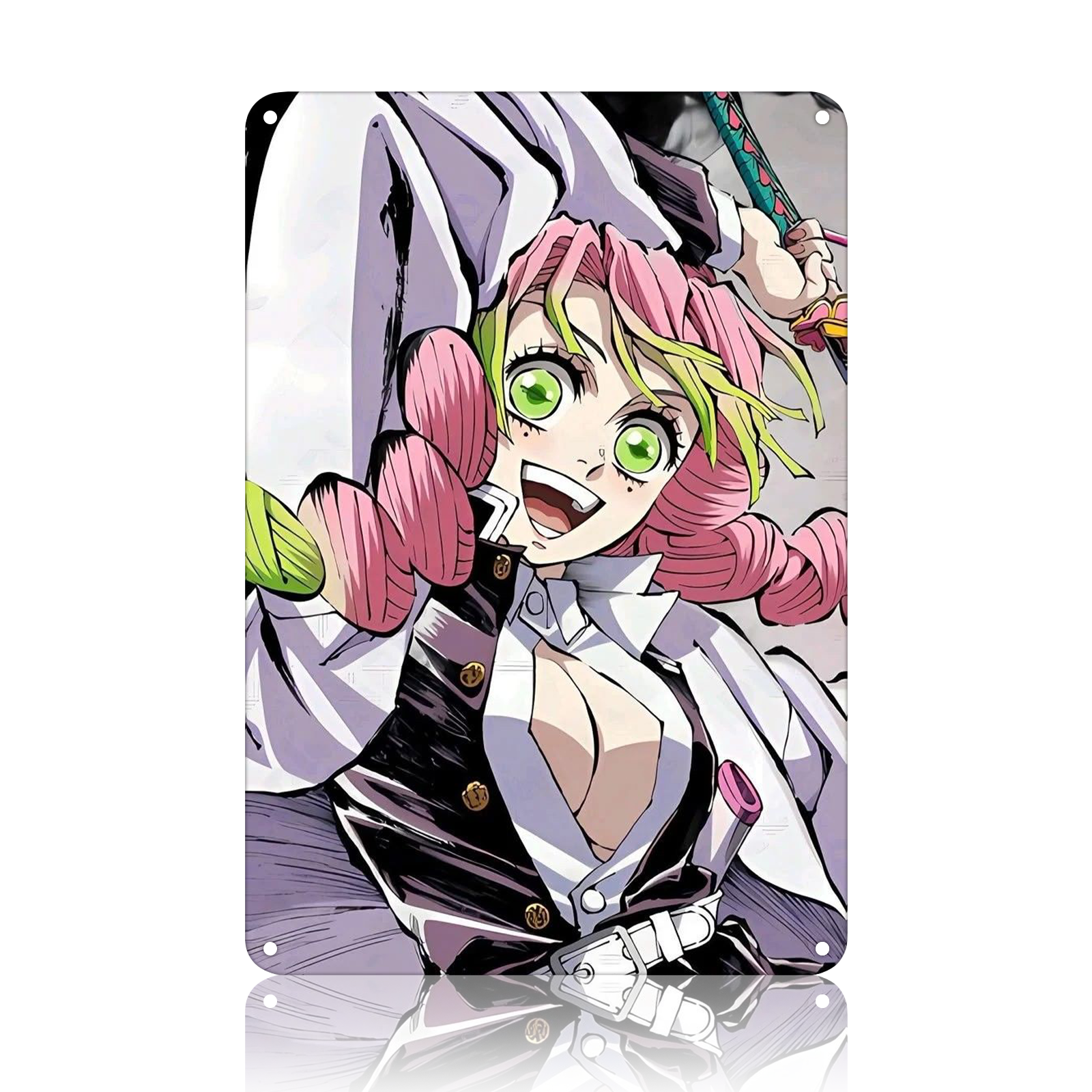 Mitsuri Kanroji Demon Slayer Anime Tin Sign - Metal Wall Art