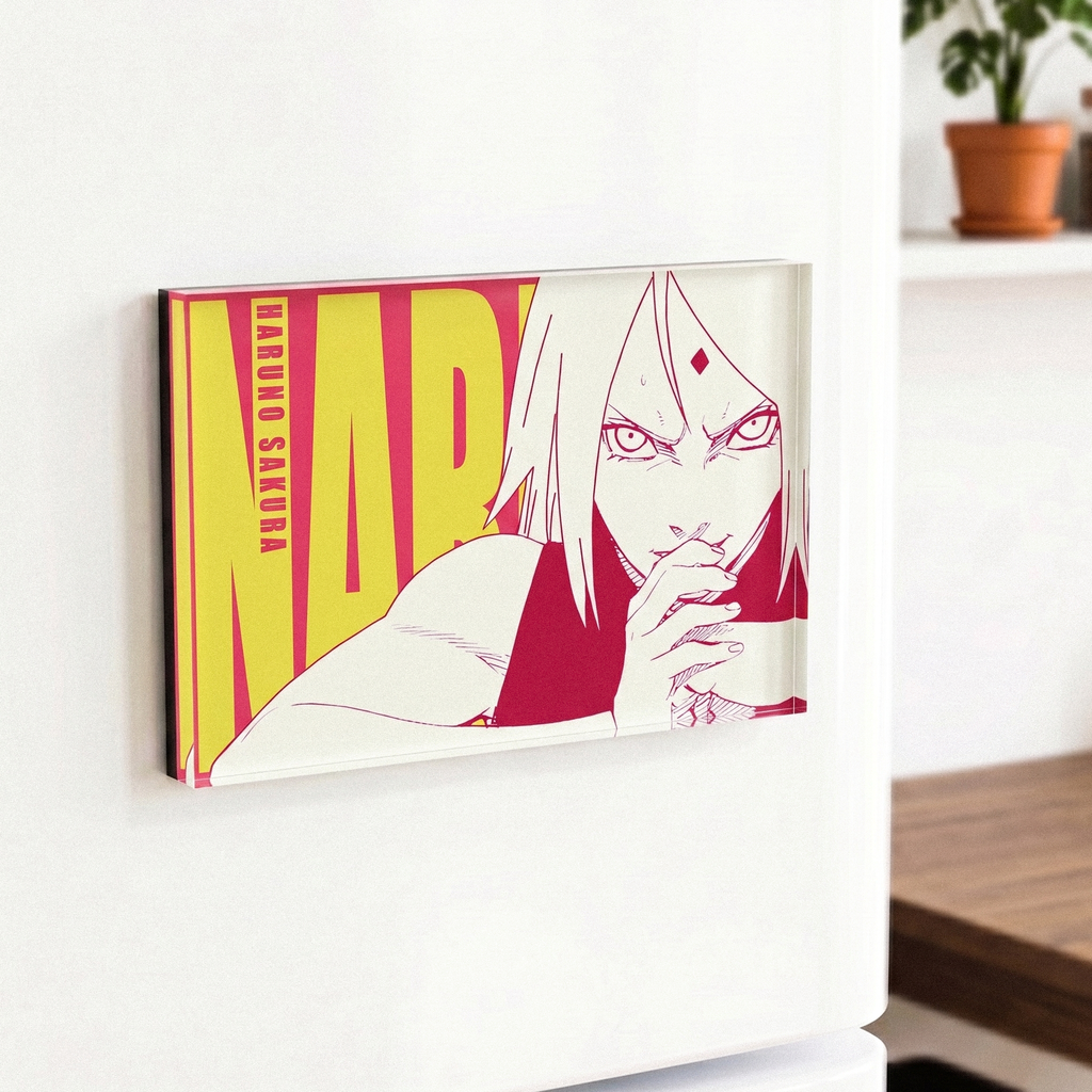 1PCS Naruto Character Fridge Magnet – Acrylic Anime Refrigerator Magnet Collectible Decor