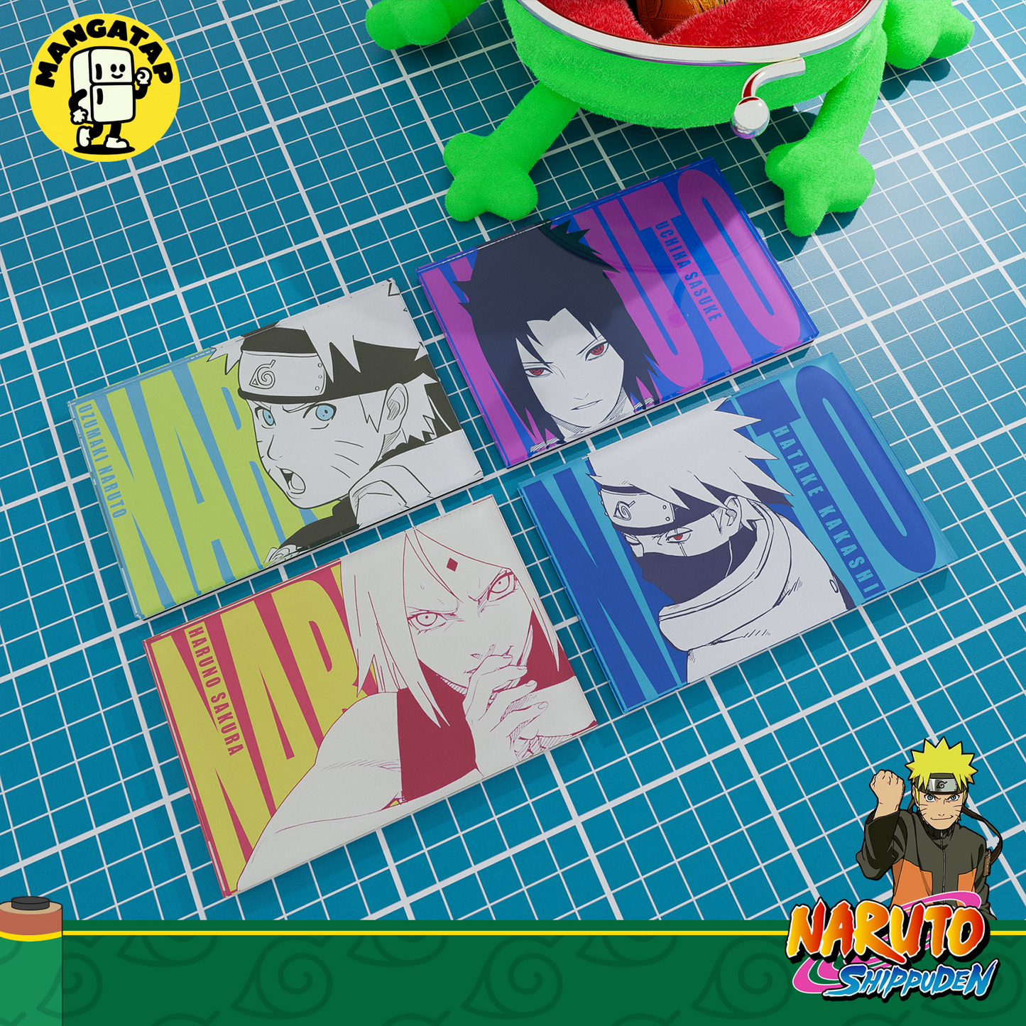 Naruto Team 7 Fridge Magnets Set (4PCS) – Naruto Anime Refrigerator Magnets, Anime Decor Gift for Fans
