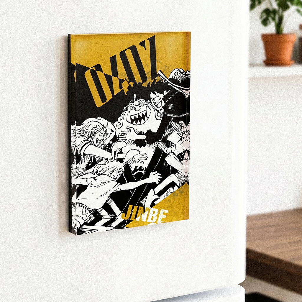 1Pcs One Piece Character Fridge Magnet – Acrylic Anime Refrigerator Magnet Collectible Decor