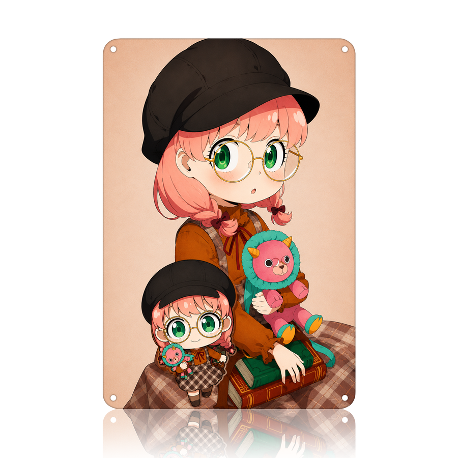 Anya Forger Cute Spy x Family Tin Sign - Anime Metal Poster