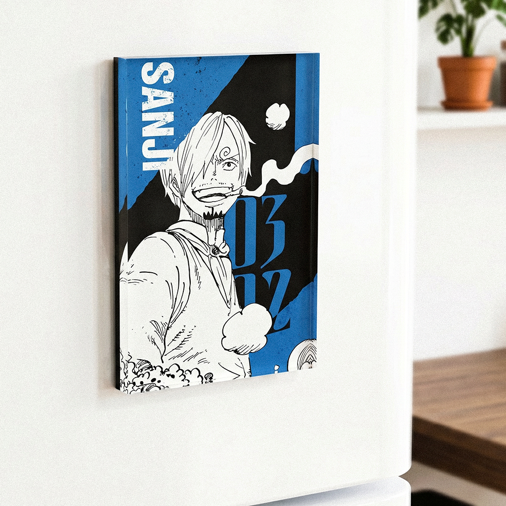 1Pcs One Piece Character Fridge Magnet – Acrylic Anime Refrigerator Magnet Collectible Decor