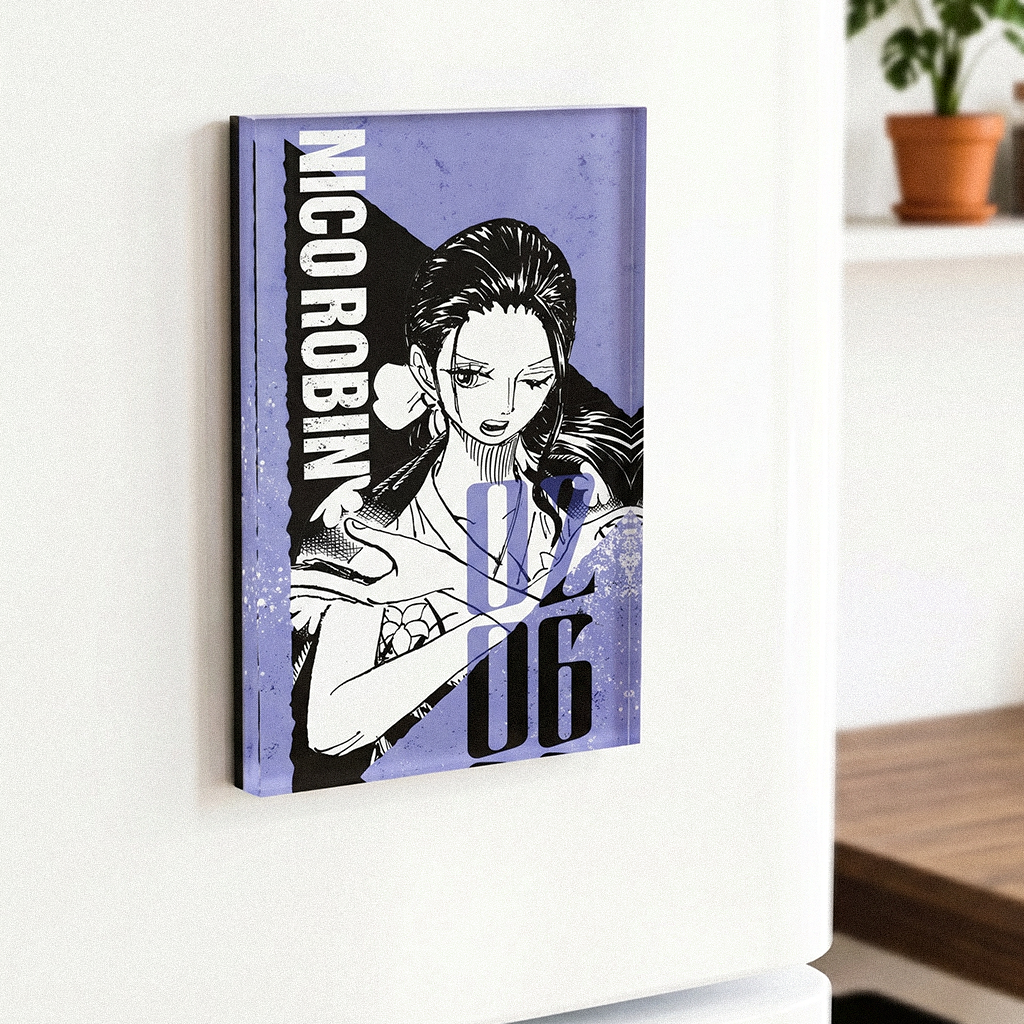 1Pcs One Piece Character Fridge Magnet – Acrylic Anime Refrigerator Magnet Collectible Decor