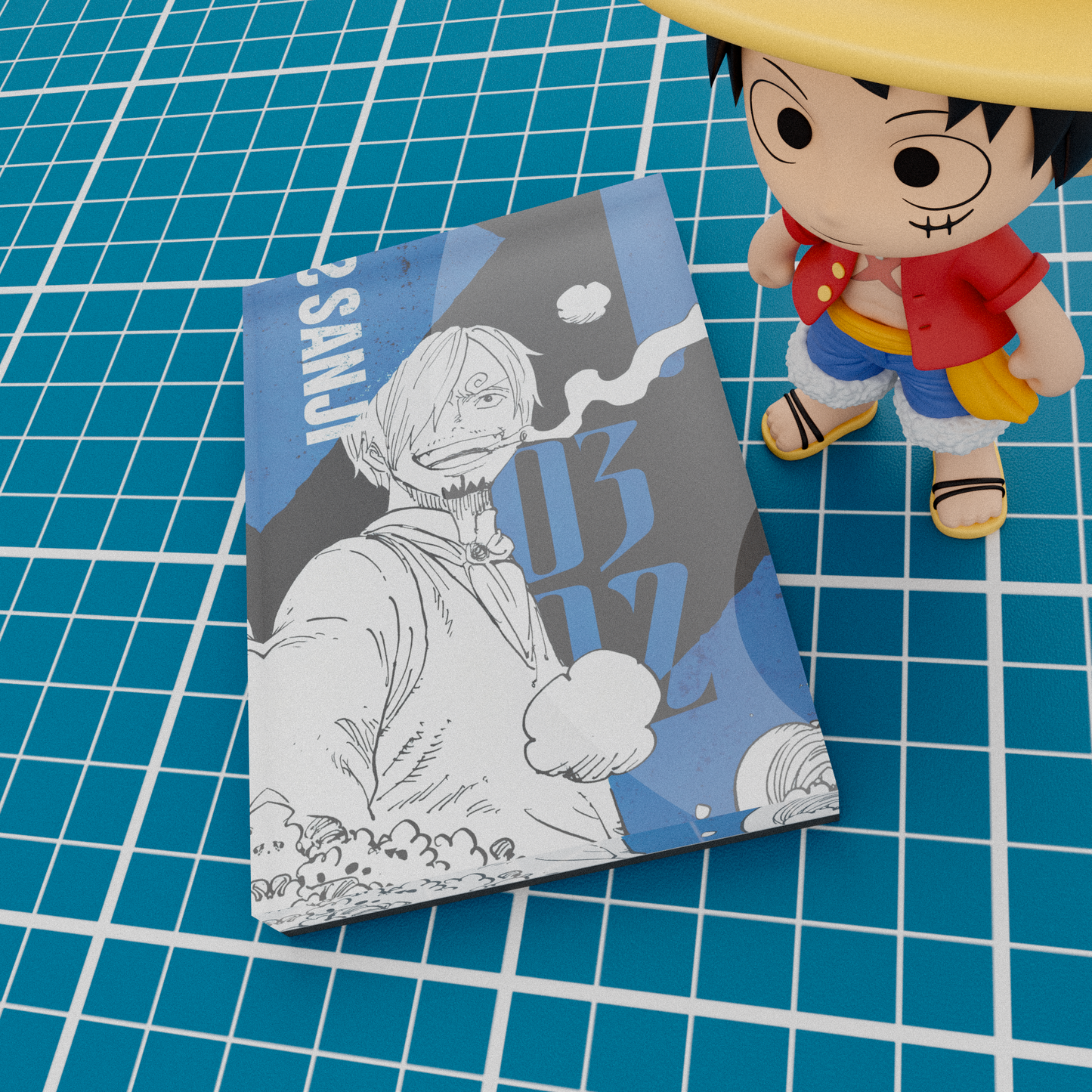 One Piece Sanji Anime Refrigerator Magnet – Stylish Acrylic Fridge Magnet for Anime Decor