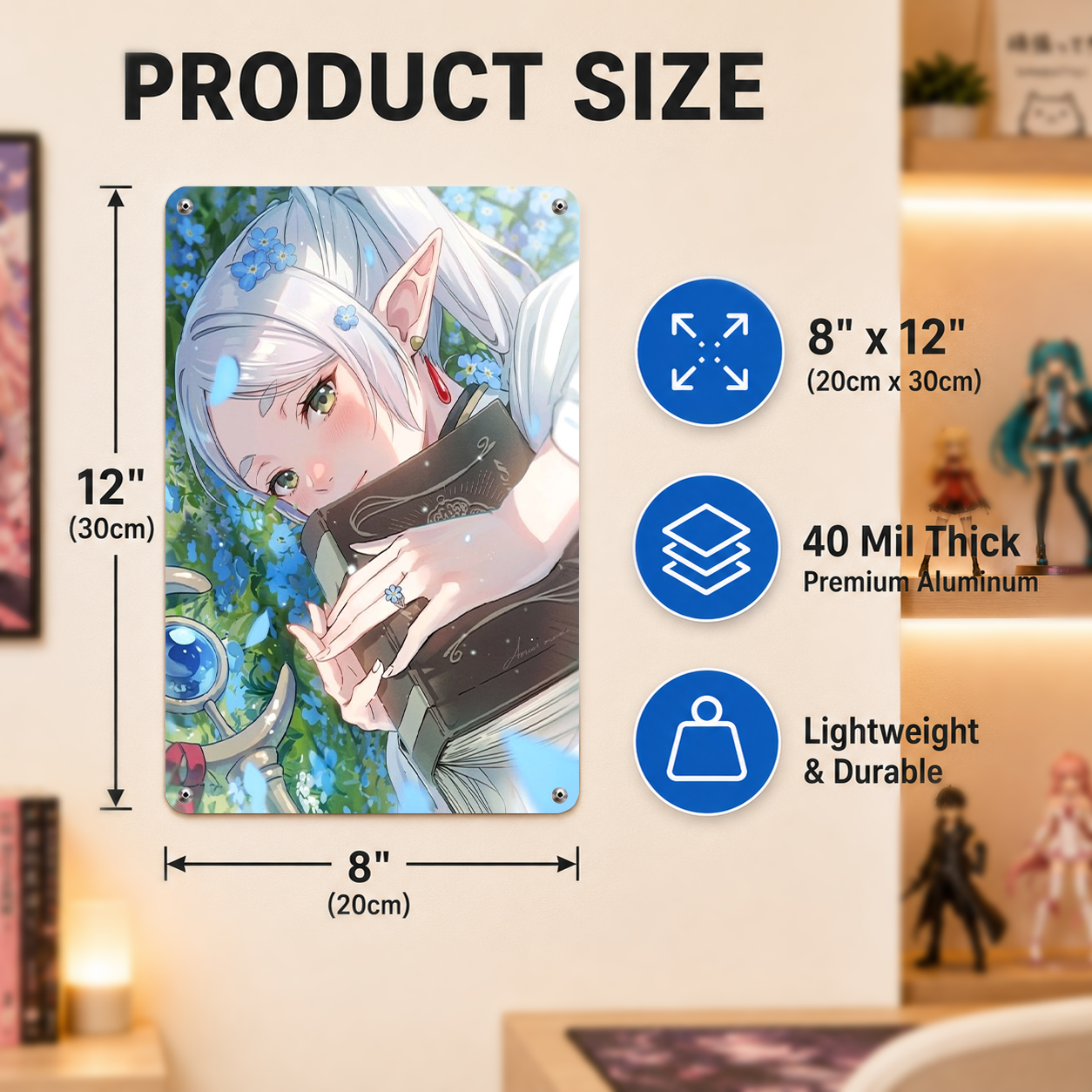 Frieren Elf Anime Tin Sign - Metal Wall Decor - image 7