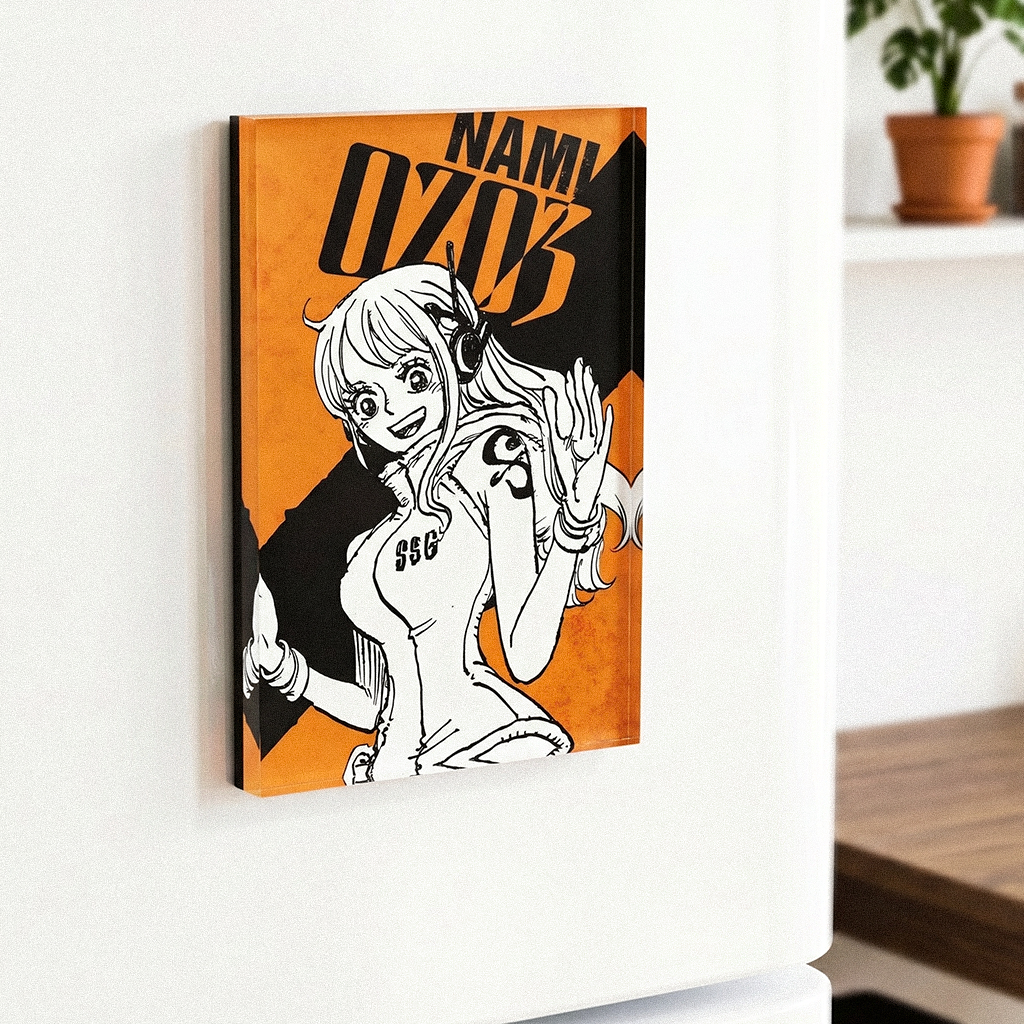 1Pcs One Piece Character Fridge Magnet – Acrylic Anime Refrigerator Magnet Collectible Decor