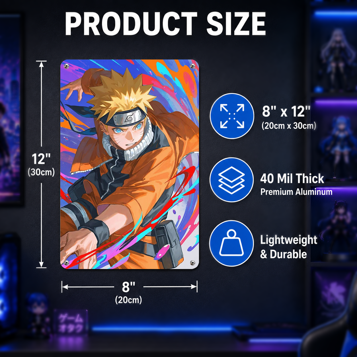 Naruto Uzumaki Anime Tin Sign - Metal Poster Room Decor - image 7