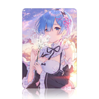Rem Re Zero Pink Anime Tin Sign - Metal Poster Wall Art