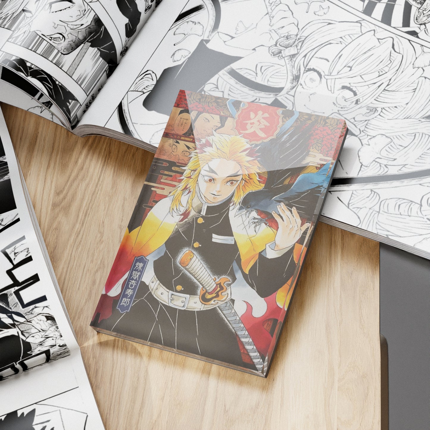 Demon slayer Rengoku Flame Hashira Anime Fridge Magnet Inspirational Gift