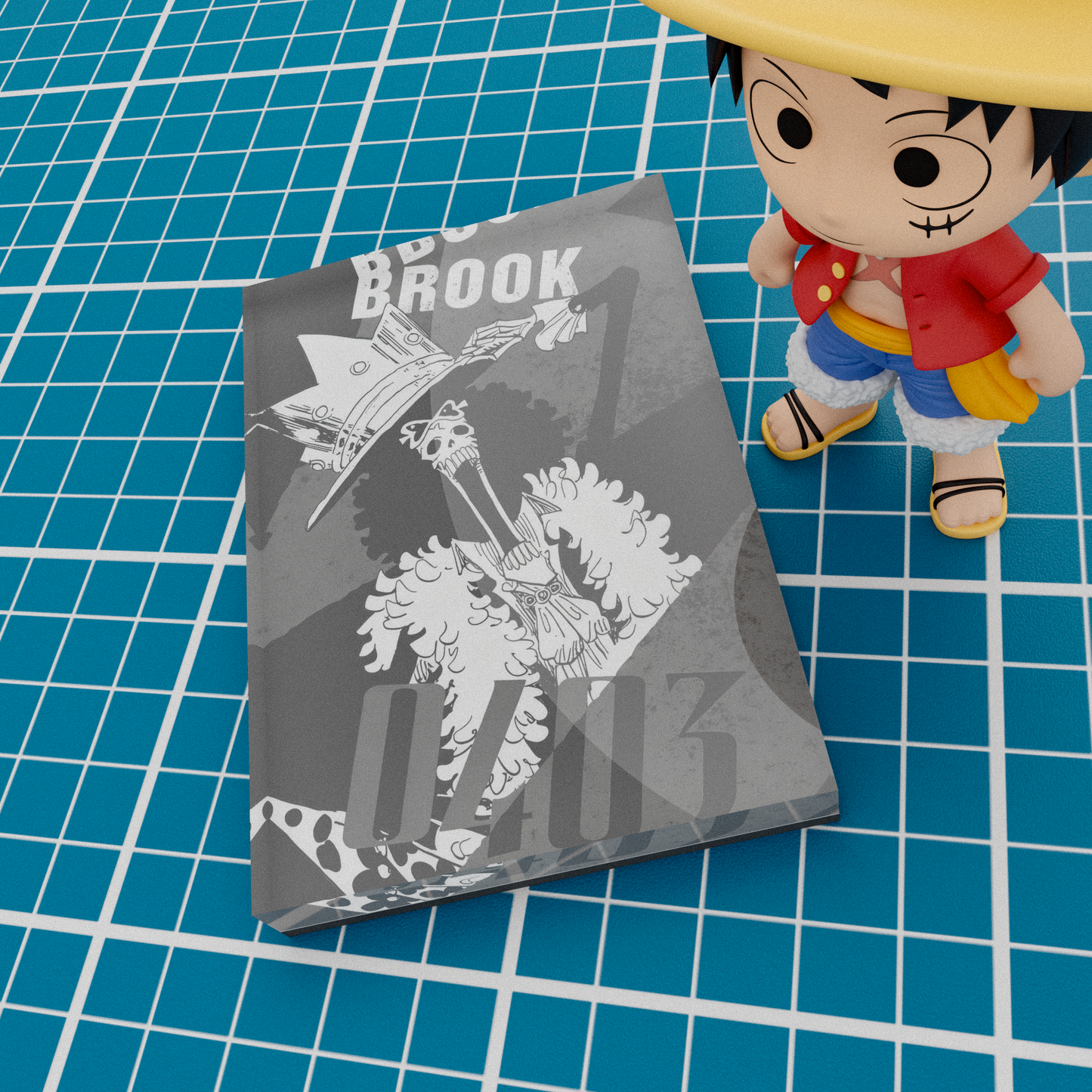 One Piece Brook Anime Fridge Magnet – Unique Skeleton Acrylic Refrigerator Magnet