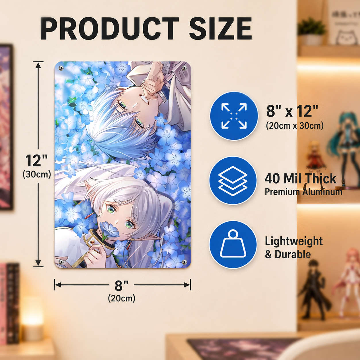 Frieren Cute Anime Tin Sign - Metal Poster Room Decor - image 7