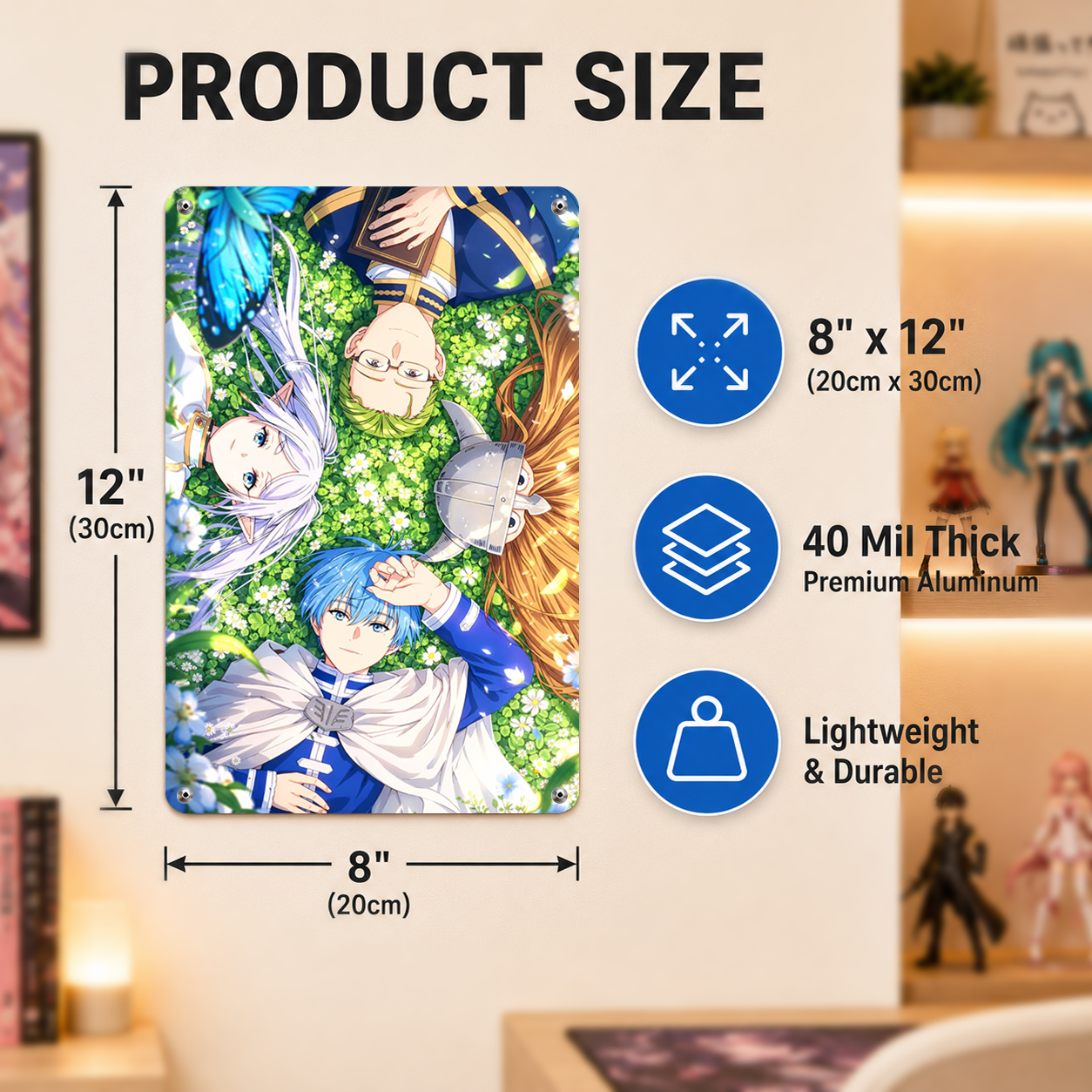 Frieren Party Anime Tin Sign - Metal Wall Poster Decor - image 7