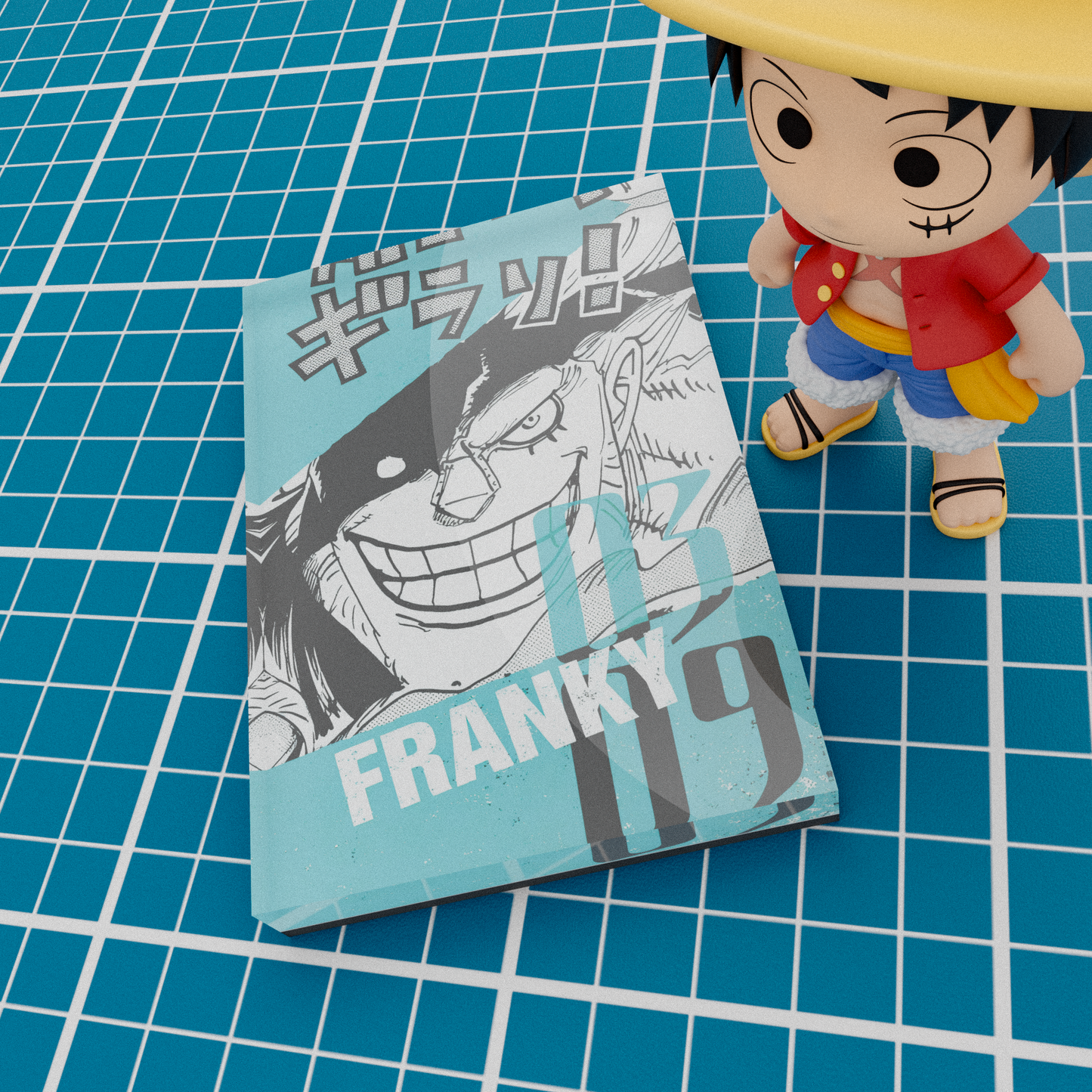 One Piece Franky Anime Fridge Magnet – Bold Acrylic Refrigerator Magnet for Anime Fans