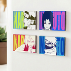 Naruto Team 7 Fridge Magnets Set (4PCS) – Naruto Anime Refrigerator Magnets, Anime Decor Gift for Fans