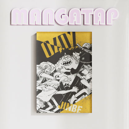 One Piece Jinbe Anime Fridge Magnet – Strong Acrylic Refrigerator Magnet for Anime Decor