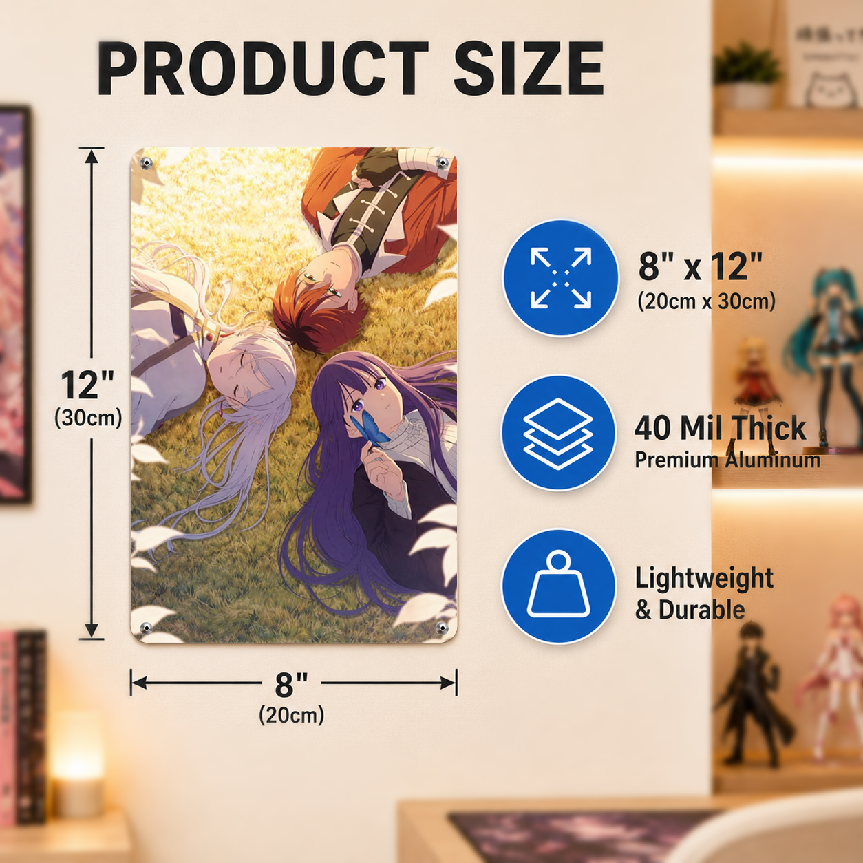 Himmel and Frieren Anime Tin Sign - Metal Wall Decor - image 7