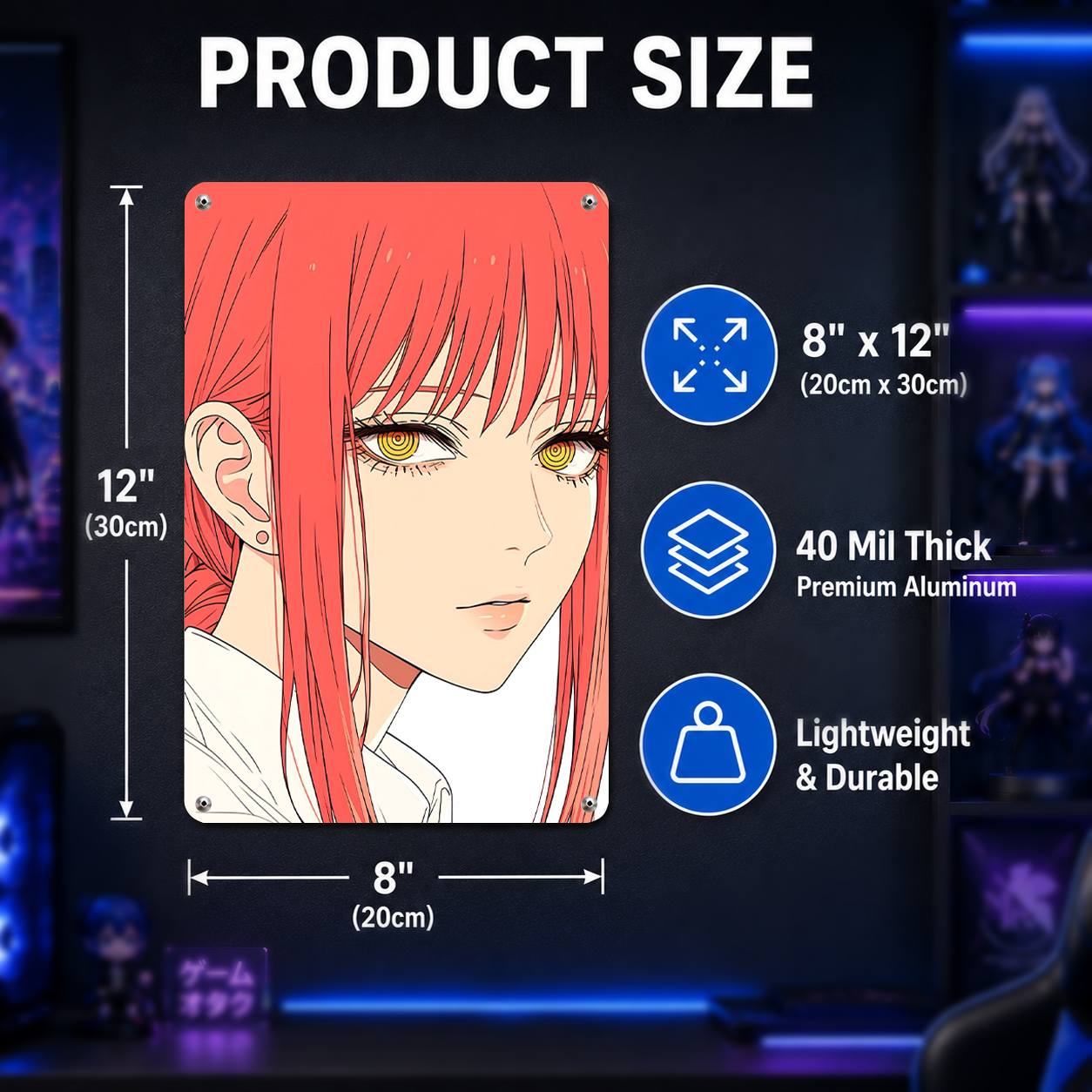 Makima Chainsaw Man Anime Tin Sign - Metal Poster Decor - image 7