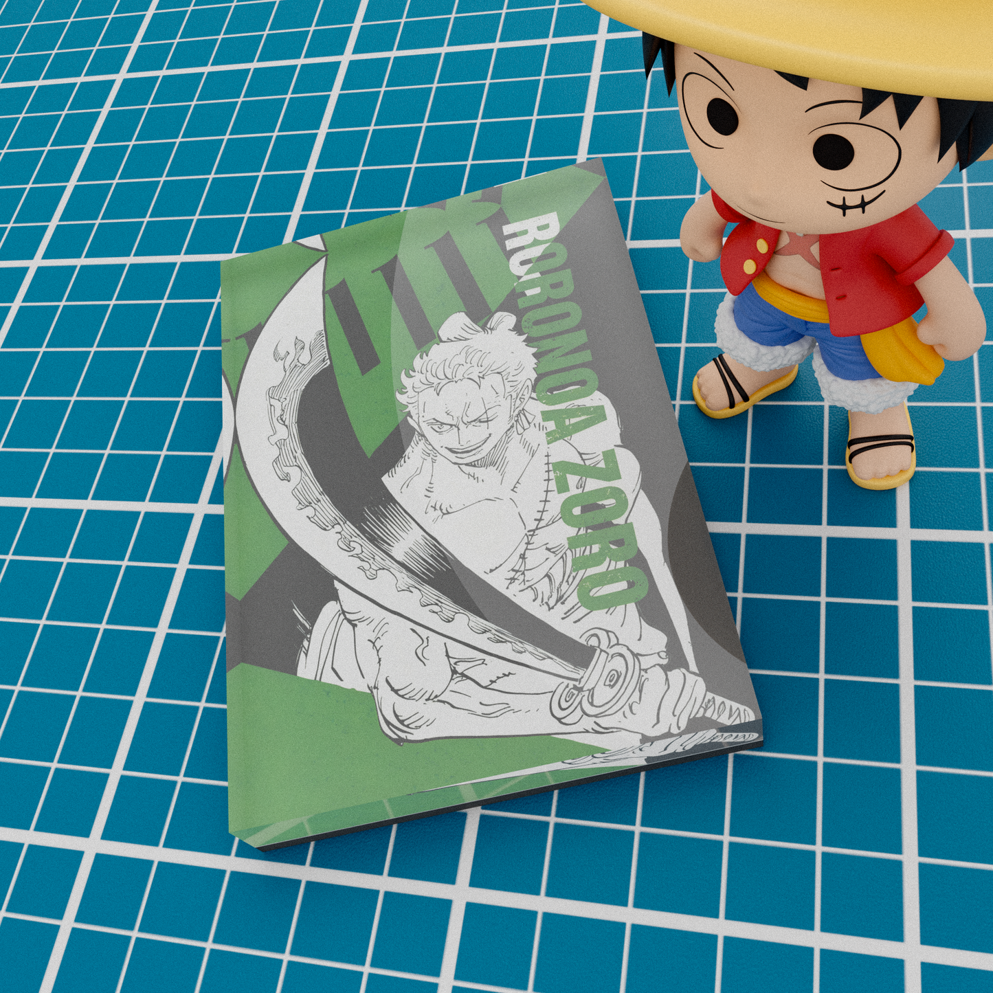 One Piece Roronoa Zoro Sword Style Fridge Magnet – Anime Acrylic Refrigerator Magnet for Collectors