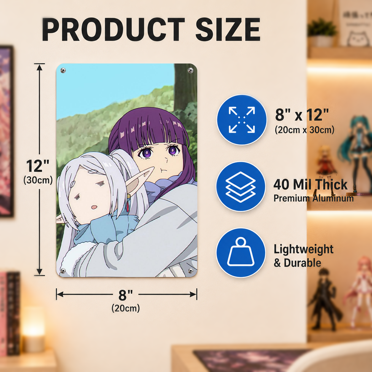 Frieren and Fern Anime Tin Sign - Metal Poster Decor - image 7