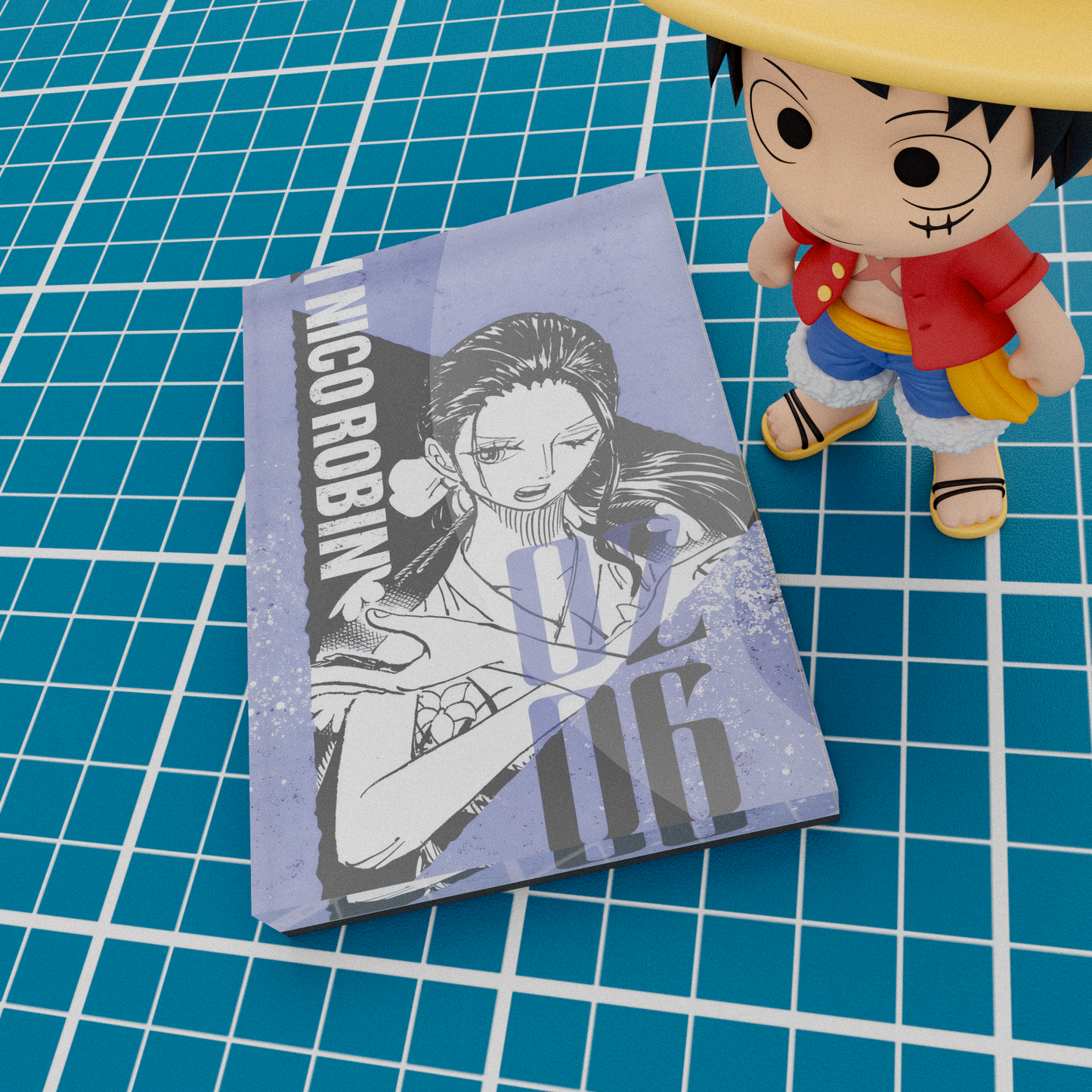 One Piece Nico Robin Anime Fridge Magnet – Elegant Acrylic Refrigerator Magnet for Collectors
