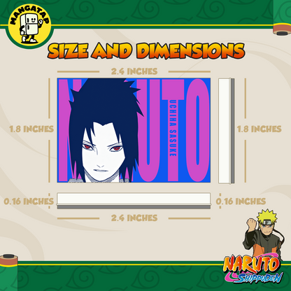 Sasuke Uchiha Fridge Magnet – Naruto Anime Refrigerator Magnet, Anime Decor Gift for Fans